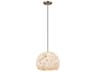 Justice Design Group Alabaster Rocks Globe 1-Light Brushed Brass Mini Pendant