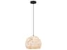 Justice Design Group Alabaster Rocks Globe 1-Light Matte Black Mini Pendant