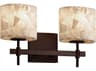 Justice Design Group Alabaster Rocks 2-Light Bronze Vanity Light