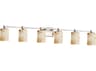 Justice Design Group Alabaster Rocks 6-Light Nickel Vanity Light