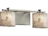Justice Design Group Alabaster Rocks 2-Light Nickel Vanity Light
