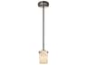 Justice Design Group Alabaster Rocks 1-Light Nickel Cylinder Mini Pendant