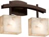 Justice Design Group Alabaster Rocks 2-Light Bronze Vanity Light