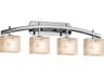 Justice Design Group Alabaster Rocks 4-Light Nickel Vanity Light
