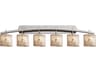 Justice Design Group Alabaster Rocks 6-Light Nickel Vanity Light