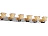 Justice Design Group Alabaster Rocks 6-Light Nickel Vanity Light