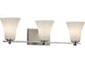 Justice Design Group Clouds 3-Light Nickel Vanity Light