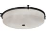 Justice Design Group Clouds 3-Light Black Round Flush Mount