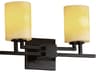 Justice Design Group Candlearia 2-Light Bronze Vanity Light