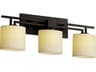 Justice Design Group Candlearia 3-Light Bronze Vanity Light