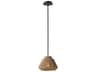 Justice Design Group Eco Nido 1-Light Matte Black Brown Mini Pendant