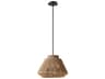 Justice Design Group Eco Nido 3-Light Matte Black Brown Pendant
