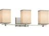 Justice Design Group Textile 3-Light Nickel Vanity Light