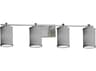 Justice Design Group Textile 4-Light Nickel Vanity Light
