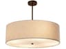 Justice Design Group Textile 6-Light Bronze Drum Pendant