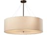 Justice Design Group Textile 8-Light Bronze Drum Pendant