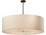 Justice Design Group Textile 8-Light Bronze Drum Pendant