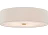 Justice Design Group Textile Classic 6-Light Off White Drum Flush Mount