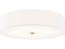 Justice Design Group Textile Classic 6-Light White Drum Flush Mount