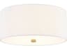 Justice Design Group Textile Classic 3-Light White Drum Flush Mount
