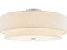 Justice Design Group Textile Classic 5-Light Nickel Drum Semi Flush Mount