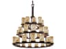 Justice Design Group Lumenaria 36-Light Bronze Cylinder Tiered Chandelier
