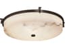 Justice Design Group Lumenaria 3-Light Bronze Round Flush Mount