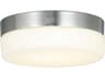 Justice Design Group Fusion Brushed Nickel Glass LED Drum Flush Mount