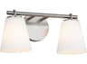 Justice Design Group Fusion 2-Light Brushed Nickel Glass Vanity Light