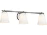 Justice Design Group Fusion 3-Light Brushed Nickel Glass Vanity Light