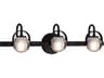 Justice Design Group Fusion 3-Light Black Glass LED Vanity Light