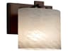 Justice Design Group Fusion Bronze Glass Wall Sconce