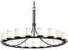Justice Design Group Fusion 21-Light Black Glass Cylinder Chandelier
