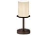 Justice Design Group Fusion Dakota Bronze Glass Table Lamp