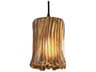Justice Design Group Veneto Luce 1-Light Bronze Glass Cylinder Mini Pendant