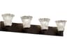 Justice Design Group Veneto Luce 4-Light Bronze Glass Vanity Light