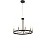 Justice Design Group 9-Light Matte Black Brass Chandelier
