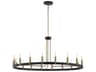 Justice Design Group 18-Light8-Light Matte Black Brass Chandelier