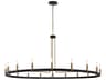 Justice Design Group 18-Light8-Light Matte Black Brass Chandelier