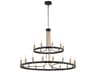 Justice Design Group 27-Light Matte Black Brass Tiered Chandelier