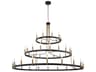 Justice Design Group 45-Light Matte Black Brass Tiered Chandelier