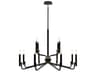 Justice Design Group Bedford 12-Light Matte Black Brass Candelabra Chandelier