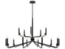 Justice Design Group Bedford 15-Light Matte Black Brass Candelabra Chandelier