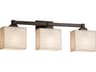Justice Design Group Porcelina 3-Light Bronze Vanity Light