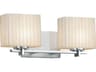 Justice Design Group Porcelina 2-Light Nickel Vanity Light