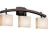 Justice Design Group Porcelina 3-Light Bronze Vanity Light