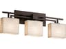 Justice Design Group Porcelina 3-Light Bronze Vanity Light