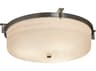 Justice Design Group Porcelina Nickel Round Flush Mount