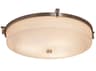 Justice Design Group Porcelina Nickel LED Round Flush Mount