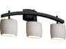 Justice Design Group Limoges 3-Light Black Vanity Light